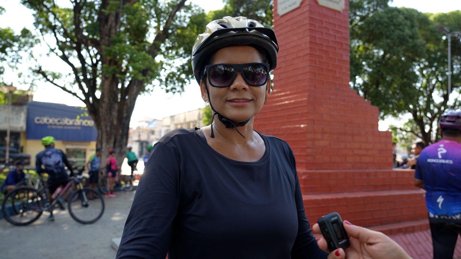 A nutricionista Sirlene Santos participou pela primeira vez de um evento ciclístico